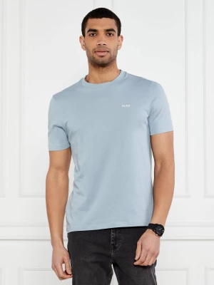 HUGO T-shirt Dero222 | Regular Fit błękitny