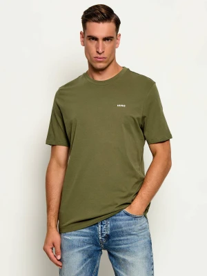 HUGO T-shirt Dero222 | Regular Fit zielony