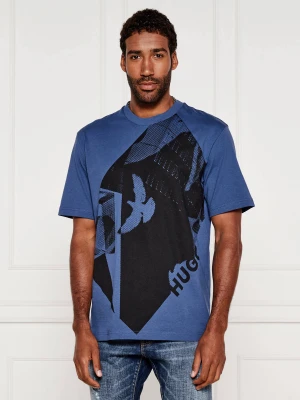 HUGO T-shirt Didove | Relaxed fit niebieski