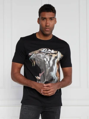 HUGO T-shirt Digre 10233396 01 | Regular Fit czarny