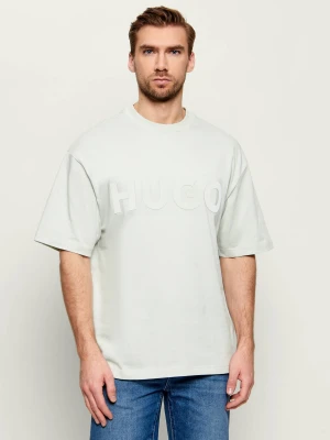 HUGO T-shirt Dinkee | Oversize fit zielony