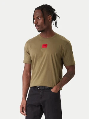 HUGO T-Shirt Diragolino 50447978 Zielony Regular Fit