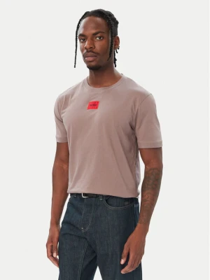 HUGO T-Shirt Diragolino212 50447978 Brązowy Regular Fit
