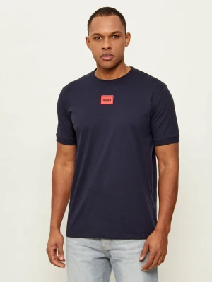HUGO T-shirt Diragolino212 | Regular Fit granatowy