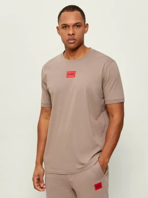 HUGO T-shirt Diragolino212 | Regular Fit beżowy