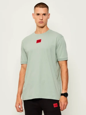 HUGO T-shirt Diragolino212 | Regular Fit pistacjowy