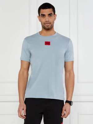 HUGO T-shirt Diragolino212 | Regular Fit błękitny