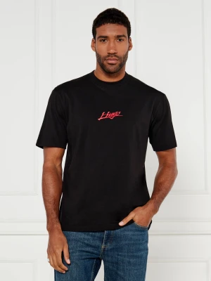HUGO T-shirt Dlogotee | Loose fit czarny