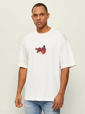 HUGO T-shirt Domans | Oversize fit biały