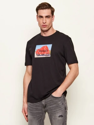 HUGO T-shirt Dostino | Regular Fit czarny