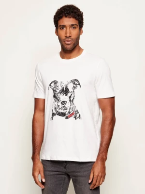 HUGO T-shirt Dubrox | Regular Fit biały