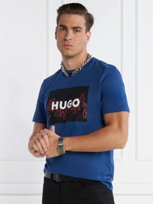 HUGO T-shirt Dulive_U241 | Regular Fit granatowy
