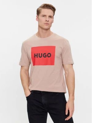 Hugo T-Shirt Dulive222 50467952 Beżowy Regular Fit