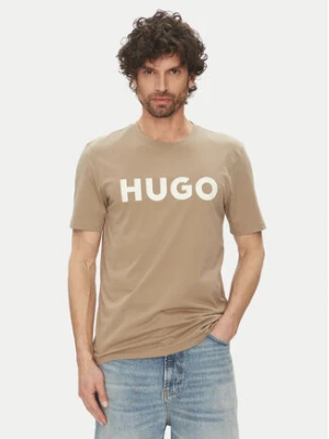 HUGO T-Shirt Dulivio 50467556 Beżowy Regular Fit
