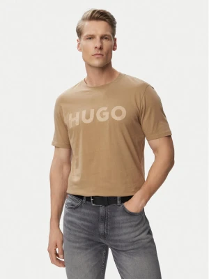 HUGO T-Shirt Dulivio 50467556 Beżowy Regular Fit