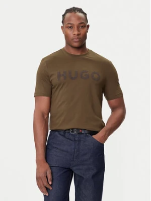 HUGO T-Shirt Dulivio 50542737 Brązowy Regular Fit