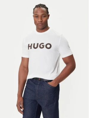 HUGO T-Shirt Dulivio 50542737 Écru Regular Fit Kremowy