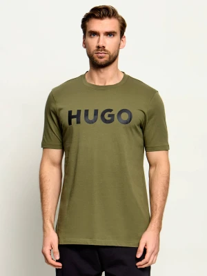 HUGO T-shirt Dulivio | Regular Fit oliwkowy