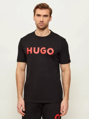 HUGO T-shirt Dulivio | Regular Fit czarny