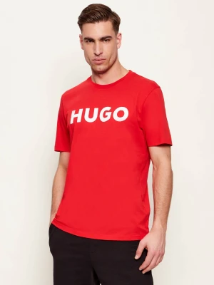 HUGO T-shirt Dulivio | Regular Fit czerwony