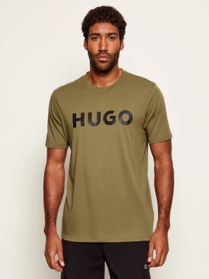 HUGO T-shirt Dulivio | Regular Fit zielony
