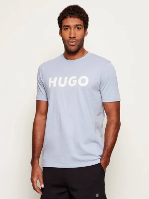 HUGO T-shirt Dulivio | Regular Fit błękitny