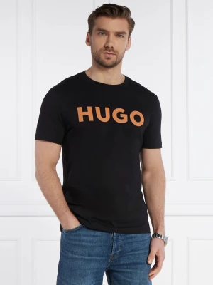 HUGO T-shirt Dulivio | Regular Fit czarny