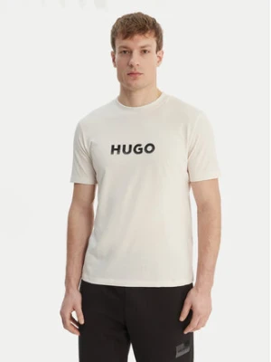HUGO T-Shirt Dumeo 50557437 Écru Regular Fit Kremowy