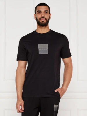 HUGO T-shirt Dusplit | Regular Fit czarny