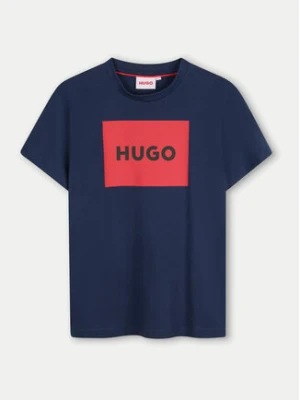 HUGO T-Shirt G00334 S Granatowy Regular Fit