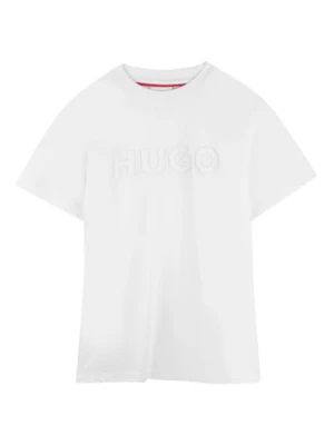 HUGO T-Shirt G01014 S Biały Regular Fit