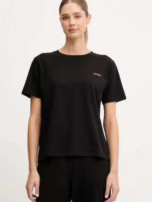 HUGO t-shirt lounge damski kolor czarny 50555634