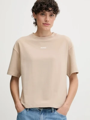 HUGO t-shirt lounge kolor beżowy 50490593