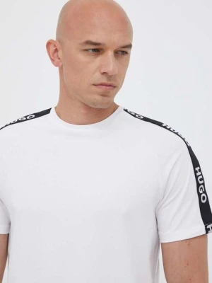 HUGO t-shirt lounge kolor biały z aplikacją 50504270
