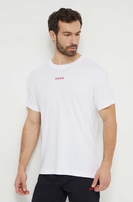 HUGO t-shirt lounge kolor biały z nadrukiem 50518646