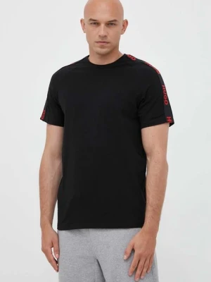 HUGO t-shirt lounge kolor czarny z aplikacją 50504270