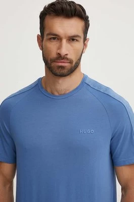 HUGO t-shirt lounge kolor niebieski gładki 50520480