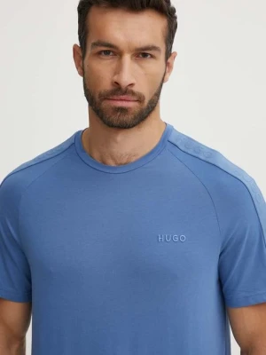 HUGO t-shirt lounge kolor niebieski gładki 50520480