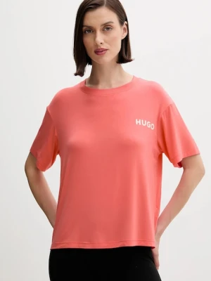 HUGO t-shirt lounge kolor różowy 50490707