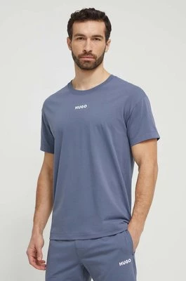 HUGO t-shirt lounge kolor szary z nadrukiem 50518646