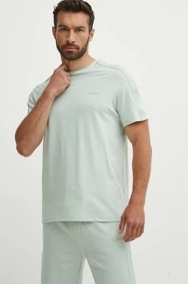 HUGO t-shirt lounge kolor zielony gładki 50520480
