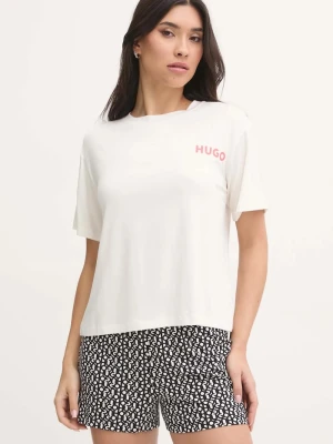 HUGO t-shirt lounge UNITE_T-SHIRT beżowy