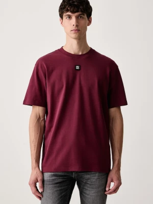 HUGO T-shirt męski bawełniany Dalile bordowy