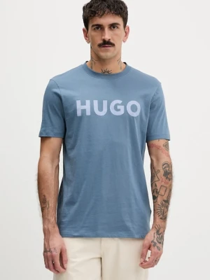 HUGO T-shirt męski bawełniany Dulivio