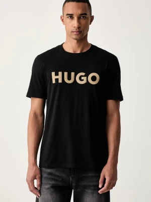 HUGO T-shirt męski bawełniany Dulivio_U263 czarny