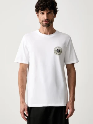 HUGO T-shirt męski bawełniany Durectee biały