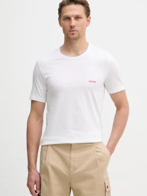 HUGO T-shirt męski bawełniany T-SHIRT RN TRIPLET P 3-pack czerwony