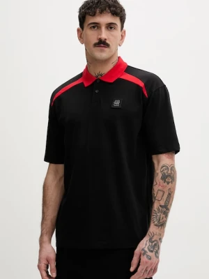 HUGO t-shirt męski bawełniany z elastanem Dunios_RB czarny