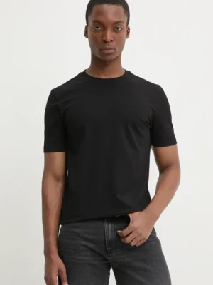 HUGO t-shirt męski kolor czarny gładki 50530185