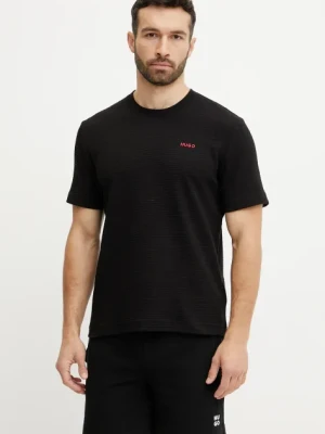 HUGO t-shirt męski kolor czarny gładki 50532011